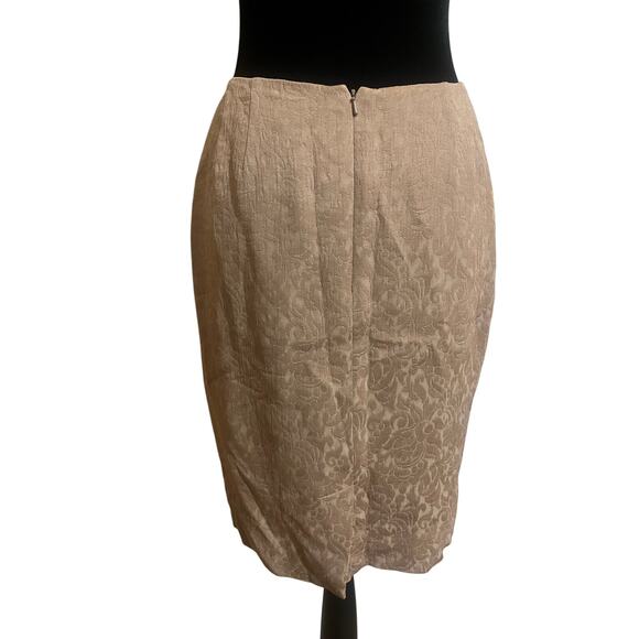 Emanuel Ungaro Wool Blend Pencil Skirt Soft Floral Print Career Lined  Sz 6 - Picture 4 of 7
